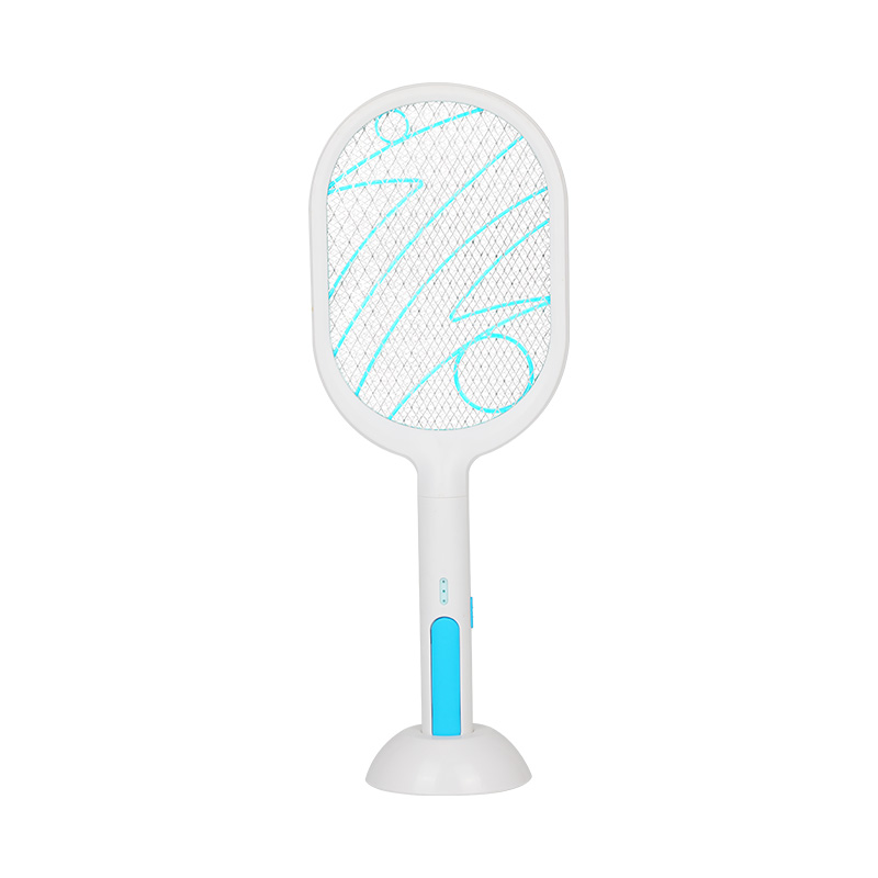 Blue And White Vertical Rechargeable Electric Mosquito Swatter