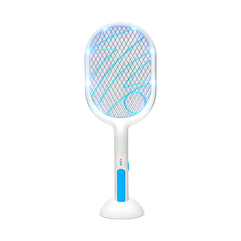 Blue And White Vertical Rechargeable Electric Mosquito Swatter