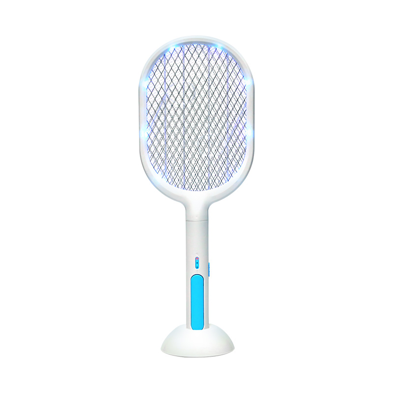 Blue And White Vertical Rechargeable Electric Mosquito Swatter