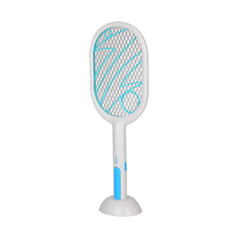 Round Plug Rechargeable Electric Mosquito Swatter With Led Light