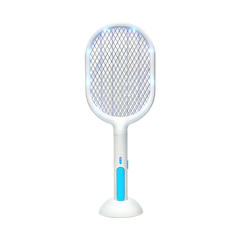 Blue And White Vertical Rechargeable Electric Mosquito Swatter
