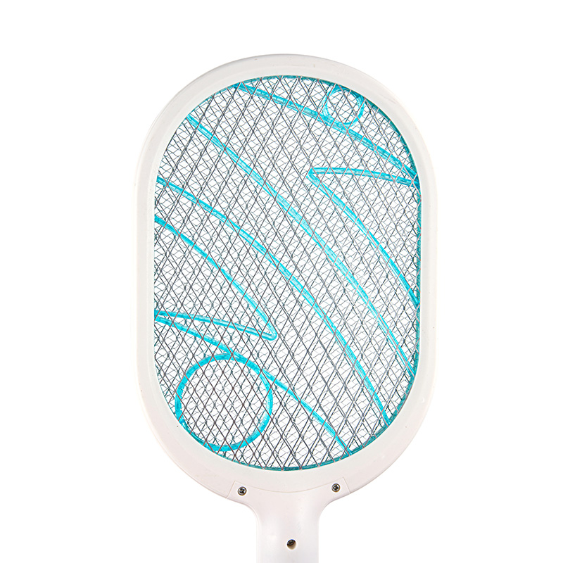 Round Plug Rechargeable Electric Mosquito Swatter With Led Light