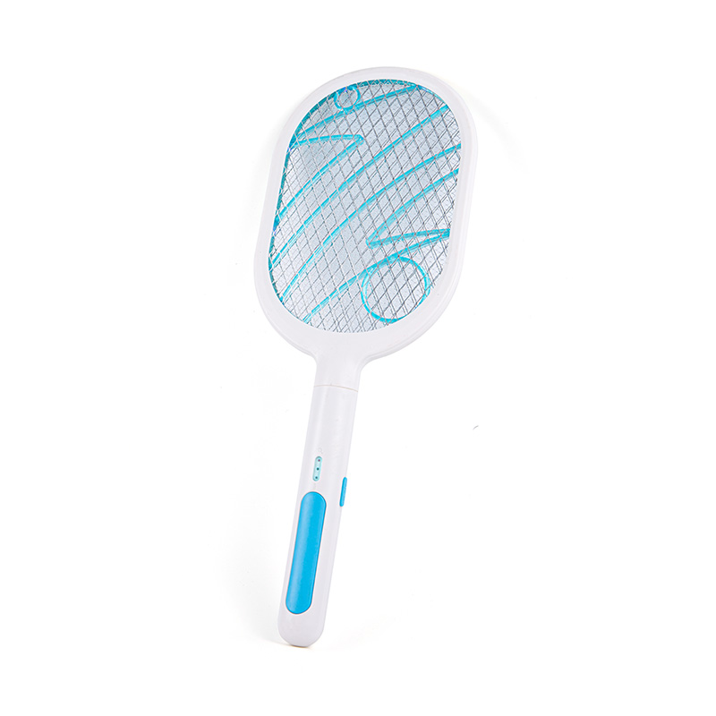Round Plug Rechargeable Electric Mosquito Swatter With Led Light