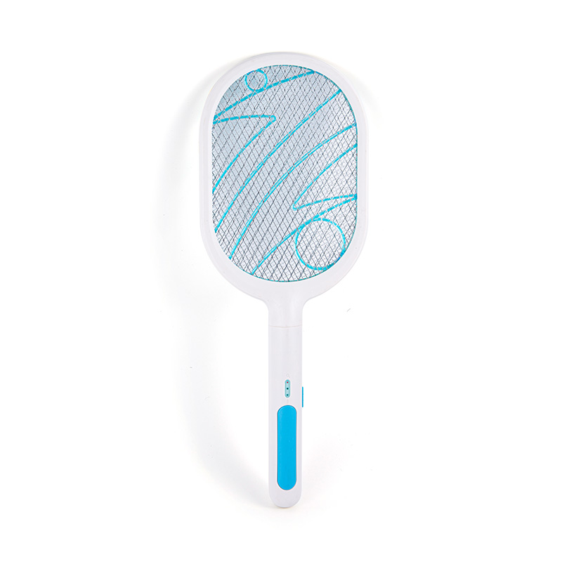 Round Plug Rechargeable Electric Mosquito Swatter With Led Light